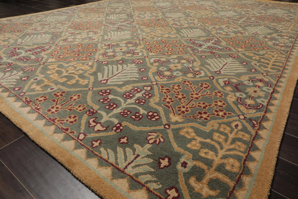 LoomBloom Hand Tufted Celadon Wool Oriental Area Rug Multiple Sizes-4