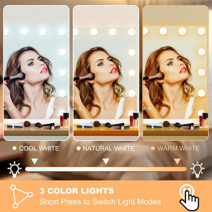 23 Inch Vanity Mirror with 15 Dimmable Lights and 10x Magnification-2