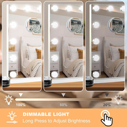 23 Inch Vanity Mirror with 15 Dimmable Lights and 10x Magnification-3