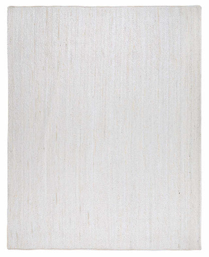 Textured white rug on a white background