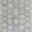 Decorative rug with floral patterns in blue and beige on a blue background