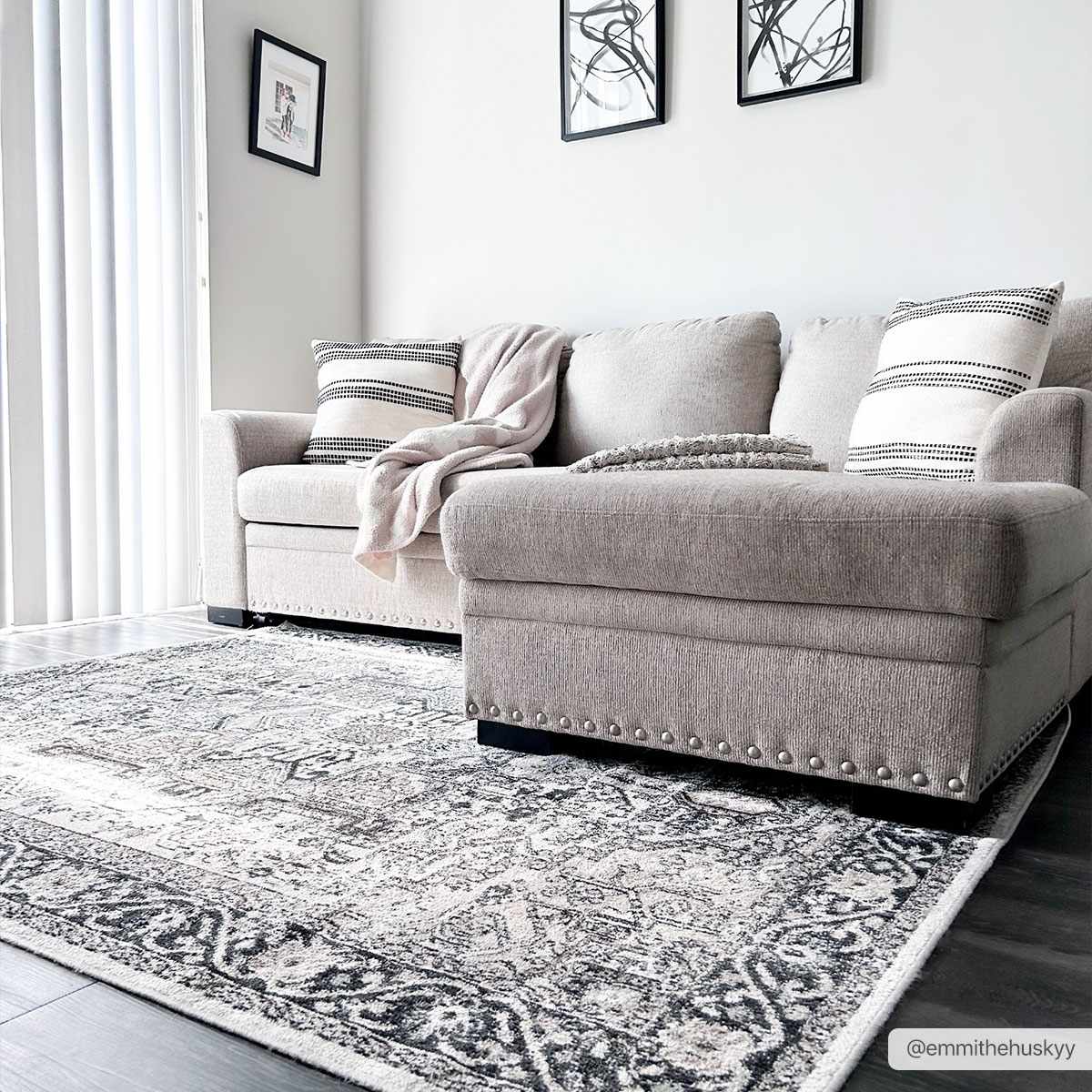 Cabacungan Washable Area Rug Traditional Machine Woven Polyester-5