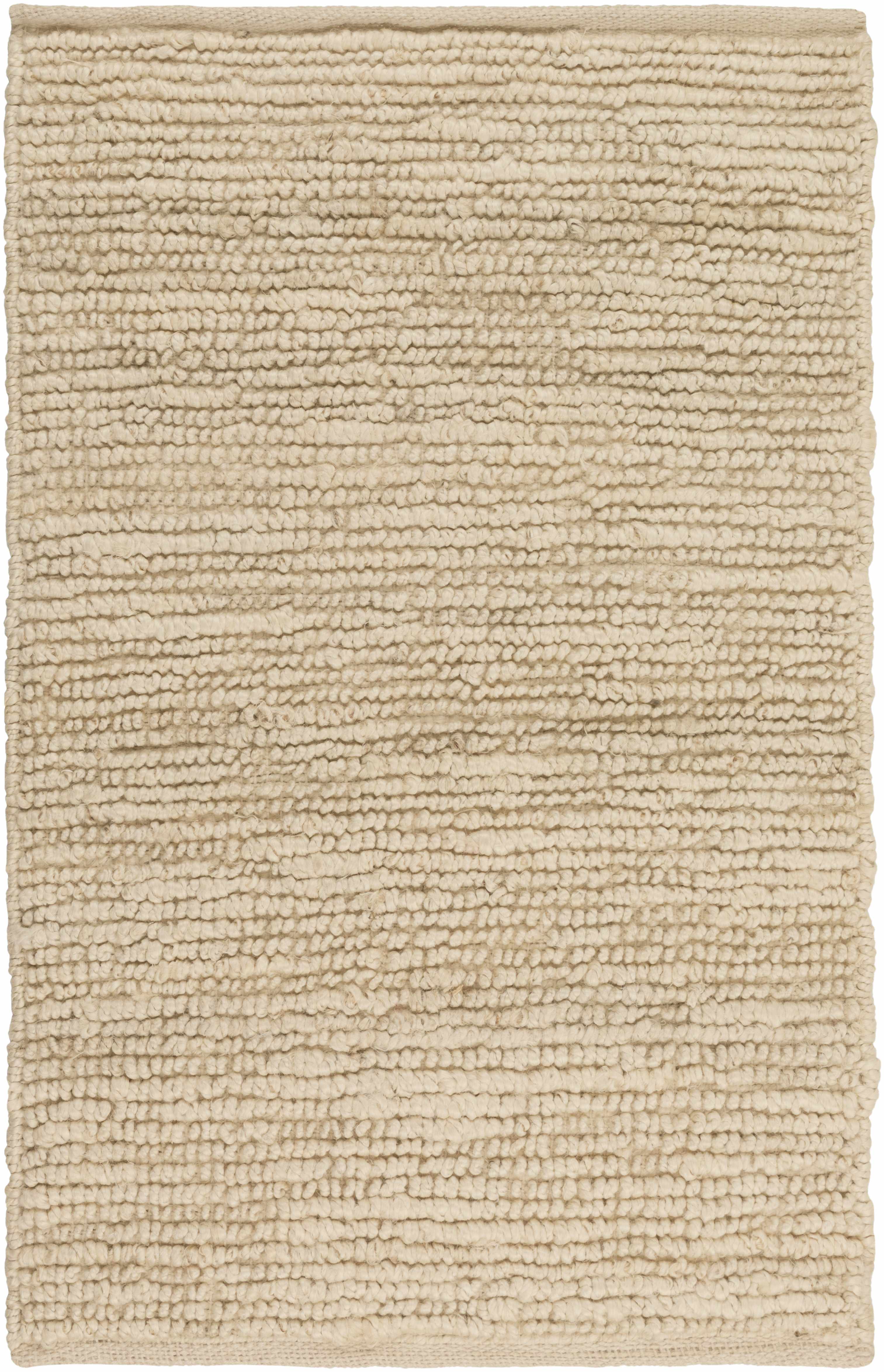 Glover Bleached Braided Jute Rug Ivory Hand Woven Medium Pile