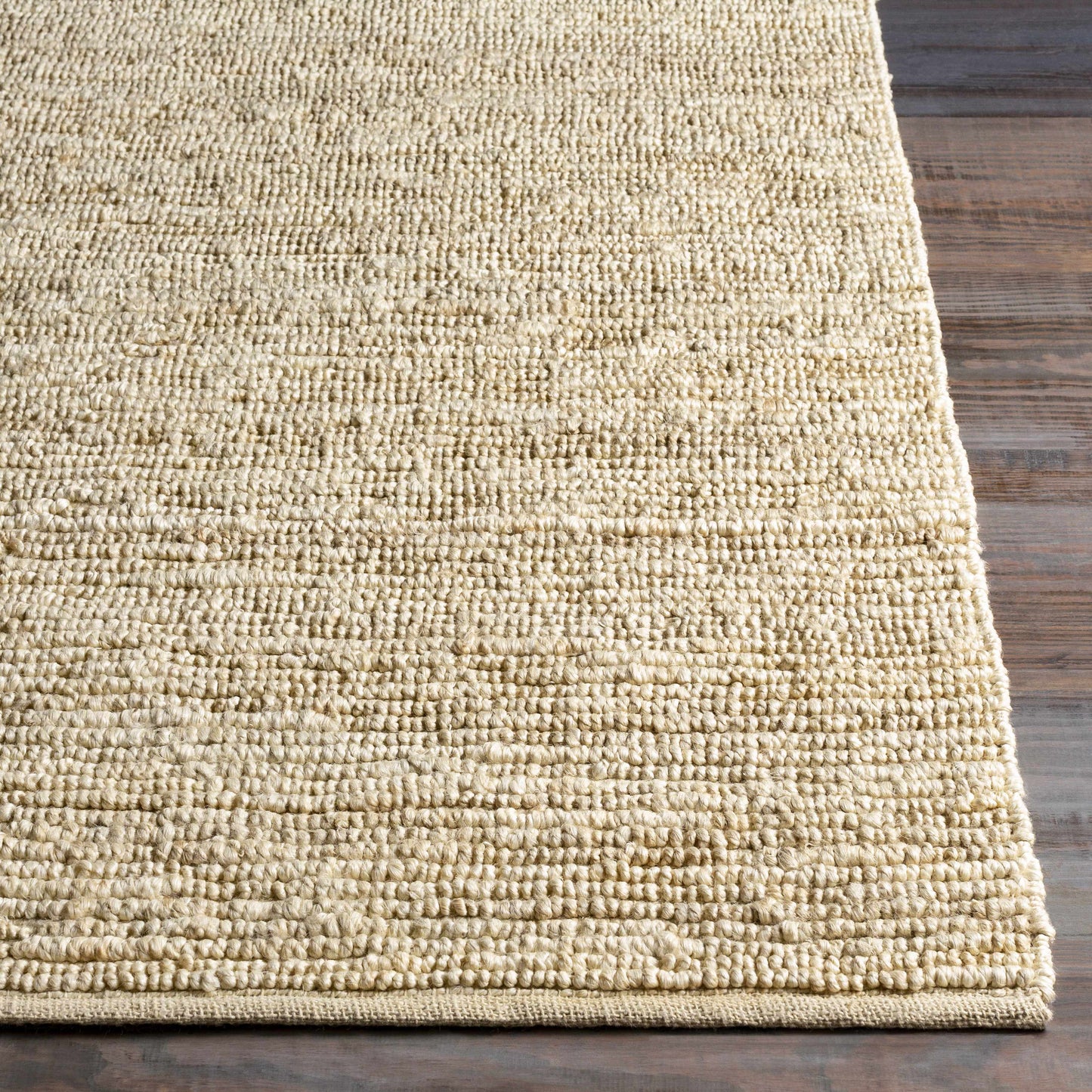Glover Bleached Braided Jute Rug Ivory Hand Woven Medium Pile
