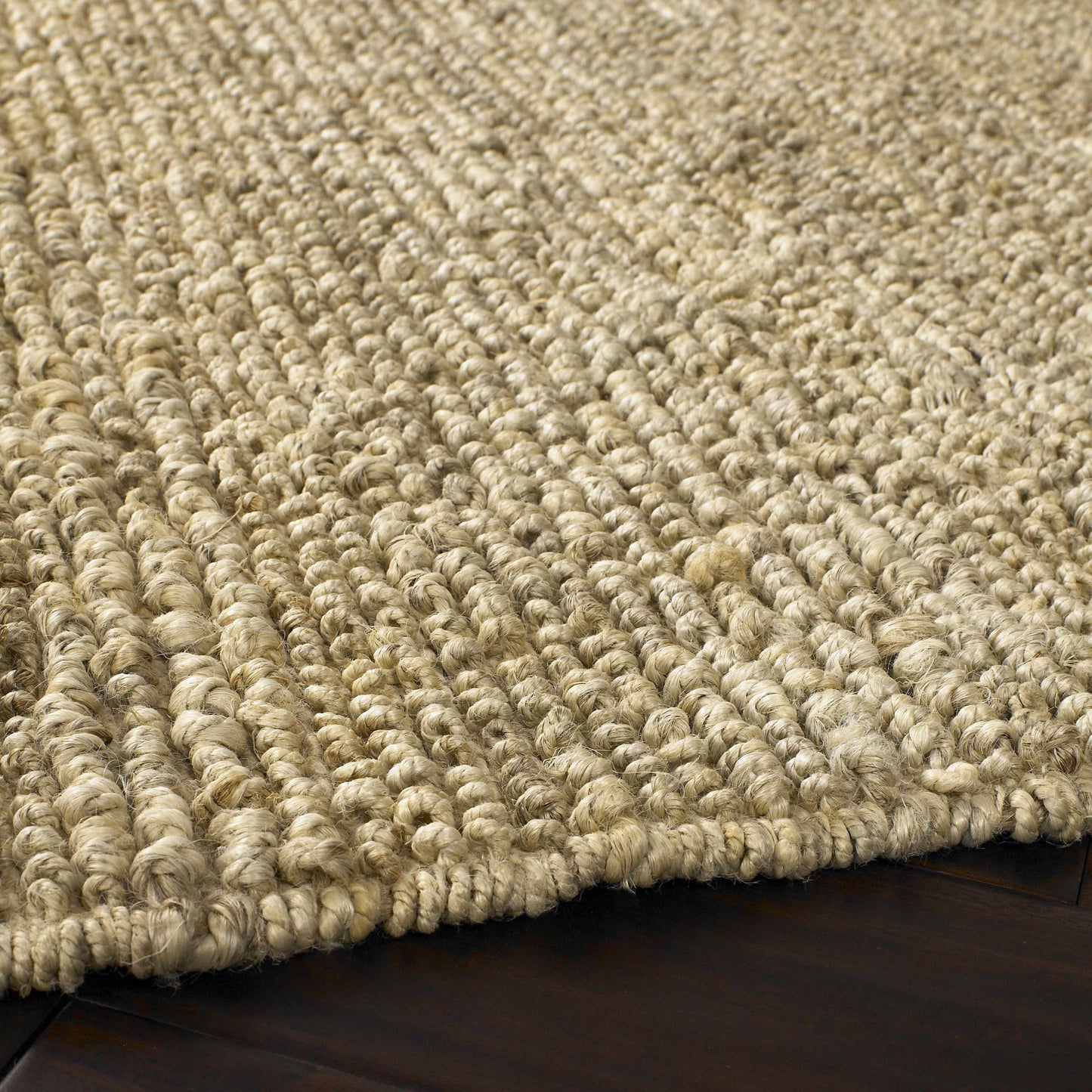 Glover Bleached Braided Jute Rug Ivory Hand Woven Medium Pile