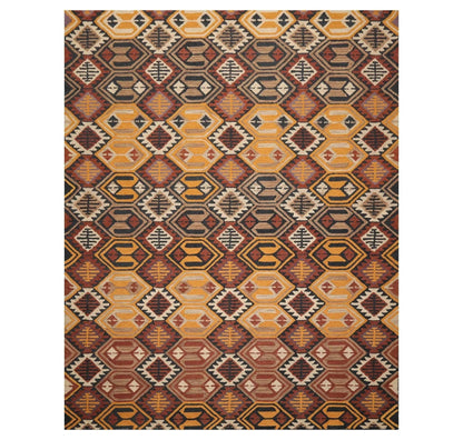 Handmade Multi Size 100% Wool Gold Traditional Oriental Area Rug-1
