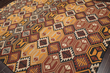 Handmade Multi Size 100% Wool Gold Traditional Oriental Area Rug-3