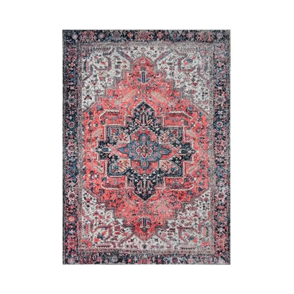 Multi Size Handmade Hand-Woven Traditional Oriental Area Rug Rust Ivory-1