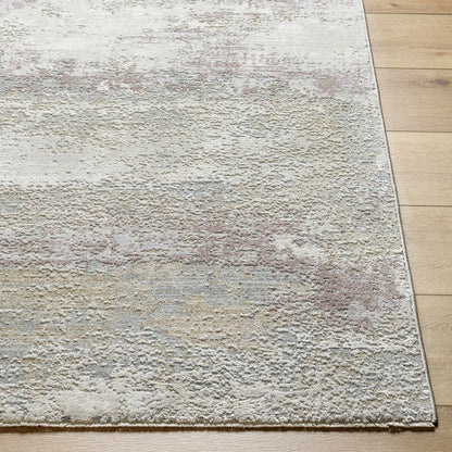 Textured area rug on a wooden floor
