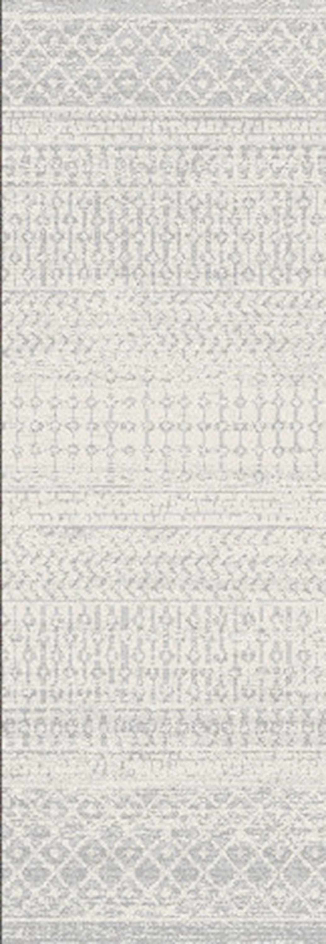 Constantin Gray Area Rug Moroccan Trellis Pattern Light Gray White