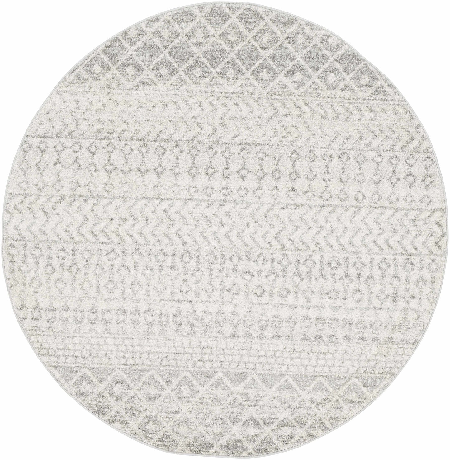 Constantin Gray Area Rug Moroccan Trellis Pattern Light Gray White