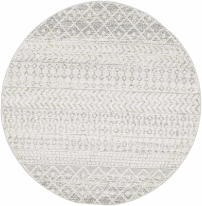Constantin Gray Area Rug Moroccan Trellis Pattern Light Gray White