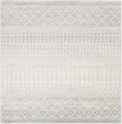 Constantin Gray Area Rug Moroccan Trellis Pattern Light Gray White