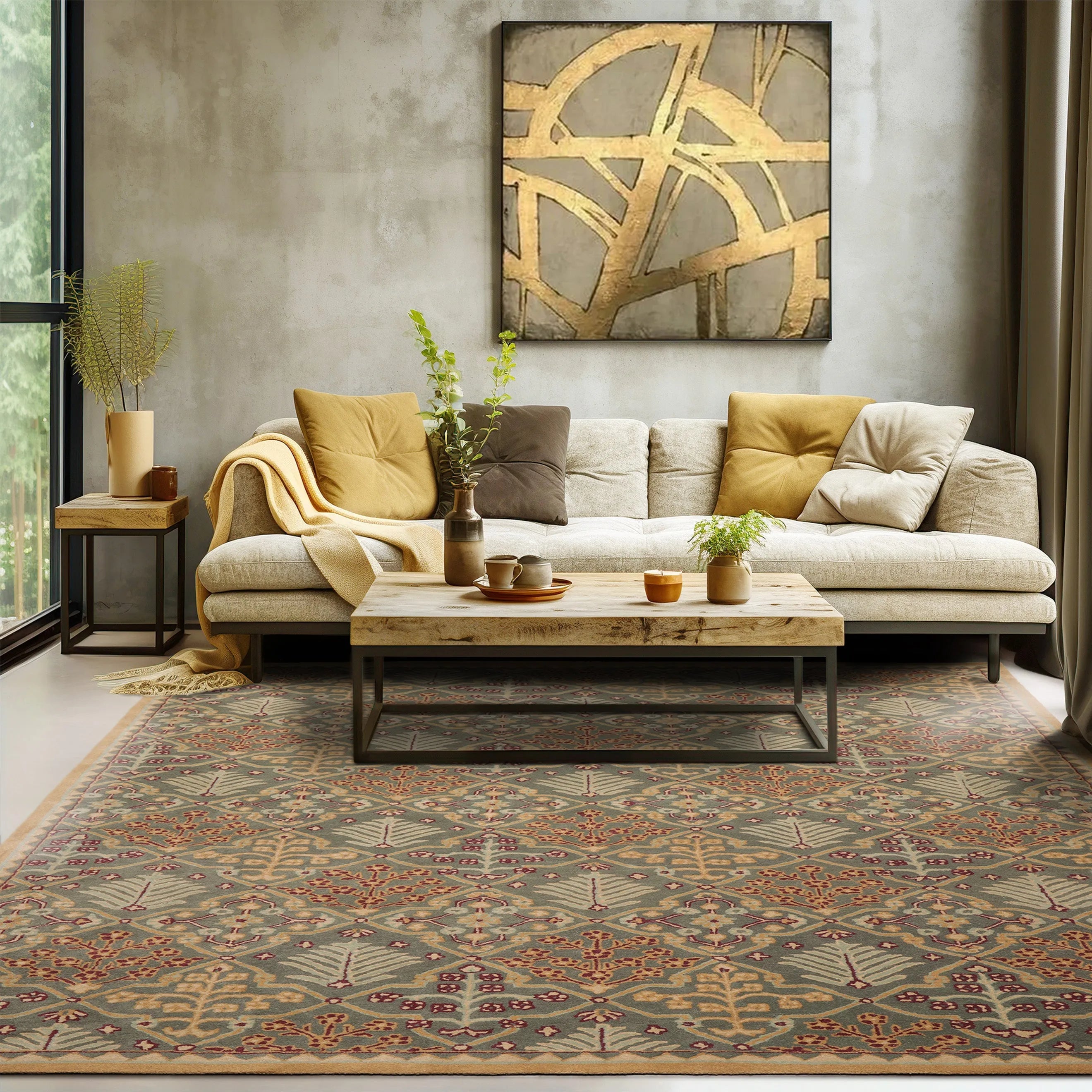 LoomBloom Hand Tufted Celadon Wool Oriental Area Rug Multiple Sizes-0
