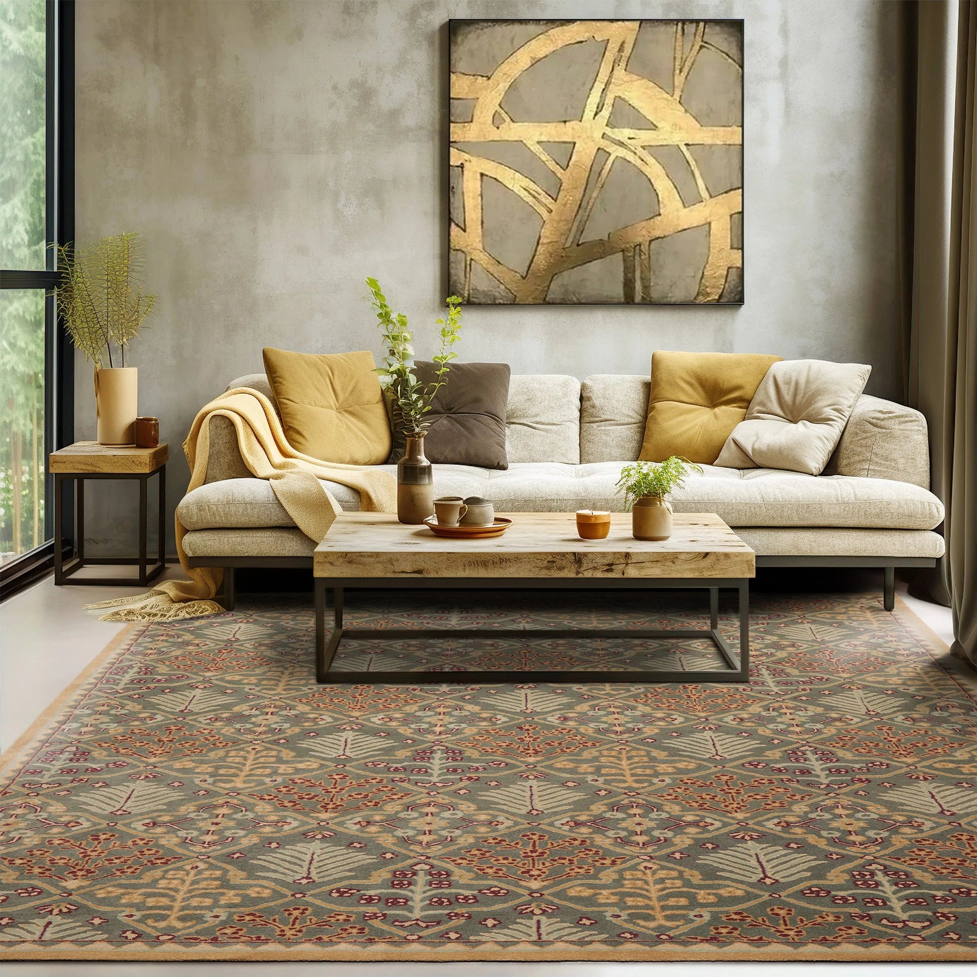 LoomBloom Hand Tufted Celadon Wool Oriental Area Rug Multiple Sizes-0
