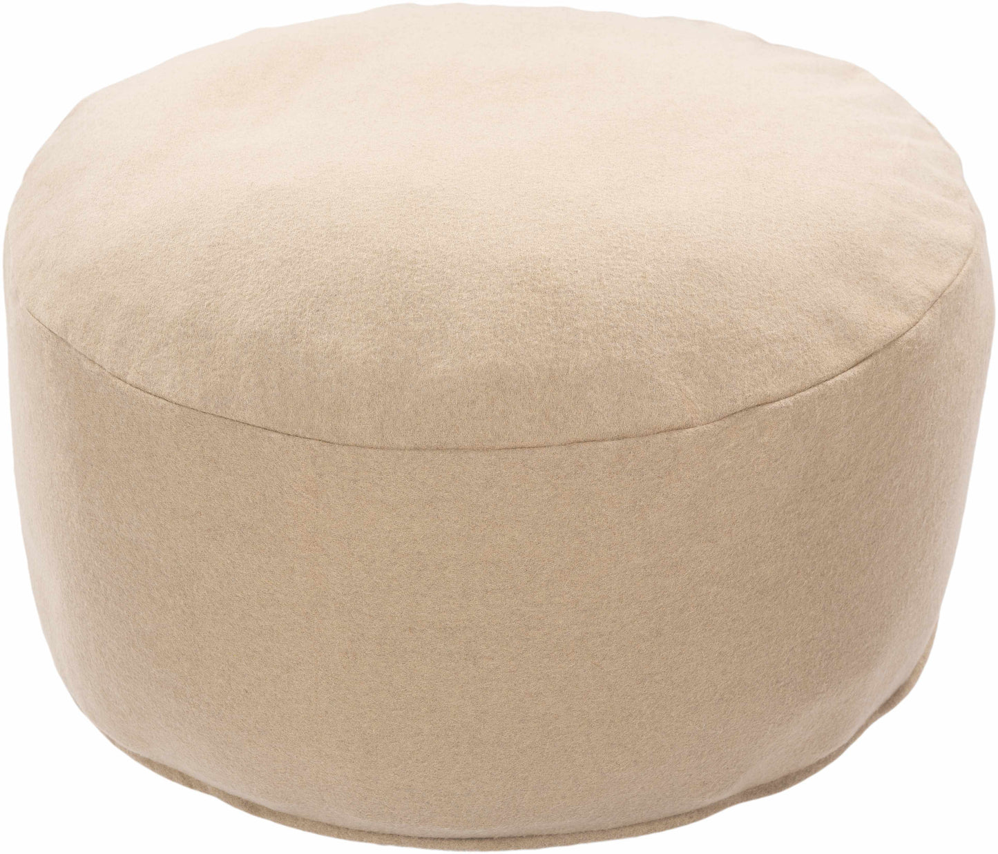 Beige ottoman on a white background