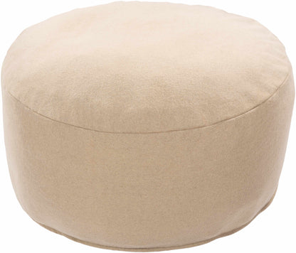 Beige ottoman on a white background