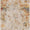 Multicolored textured area rug with a pattern of earthy tones.