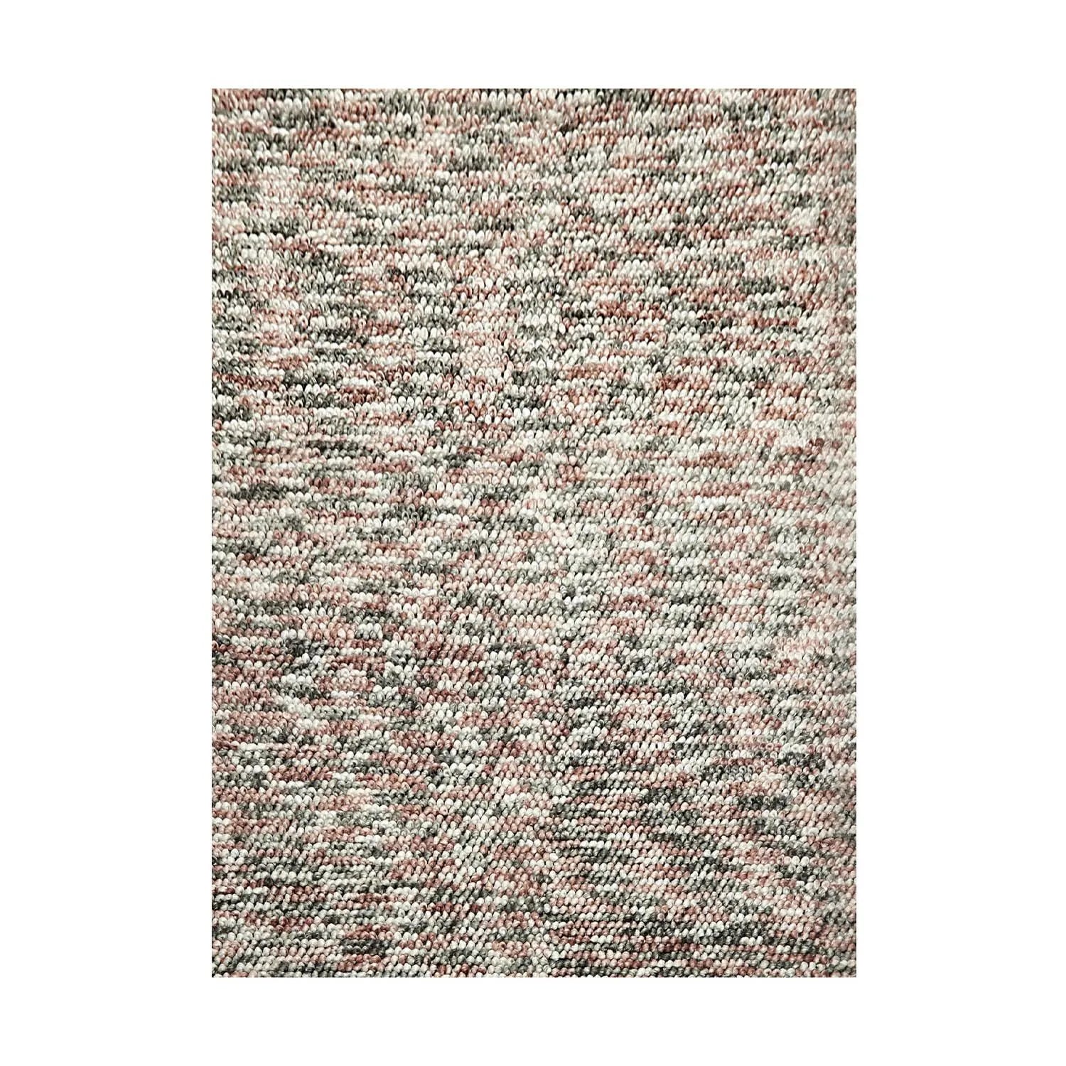 Multicolored textured area rug on a white background