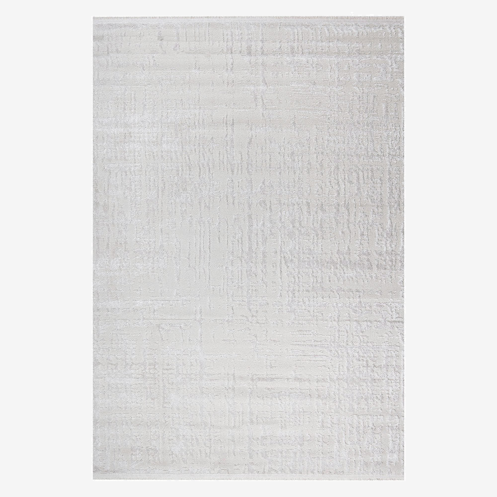 Textured gray rug on a white background