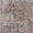 Patterned rug with brown and gray colors on a plain background
