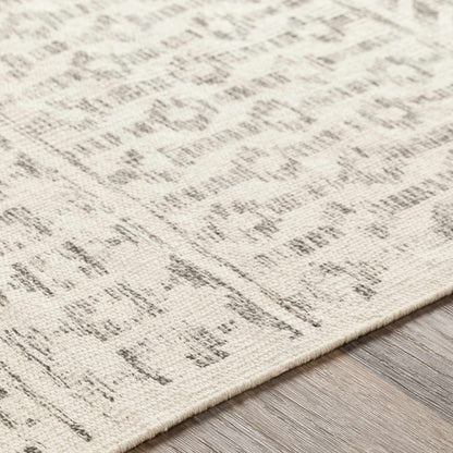 Valyermo Beige Hand Woven Cotton Rug Bohemian Transitional India