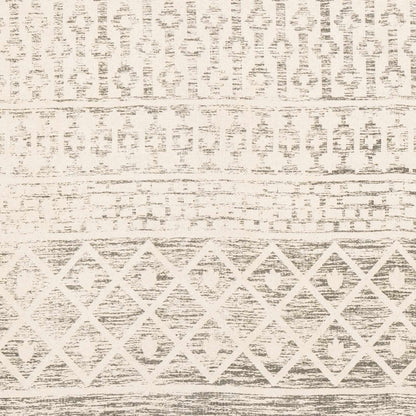 Textured patterned wallpaper with geometric design on a neutral background