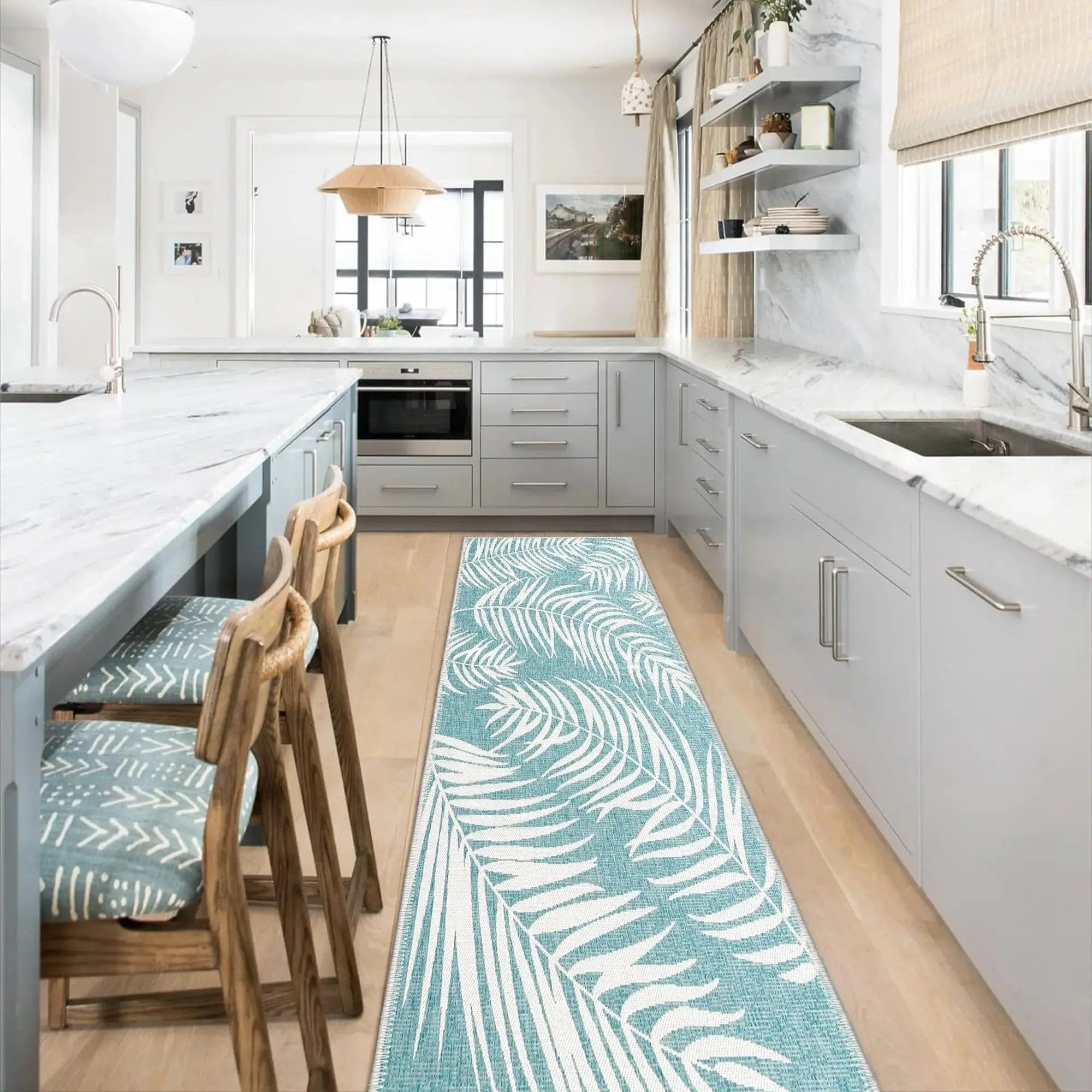 Zed Area Rug 100% Cotton Kilim Woven Stain Resistant Non-Slip-1